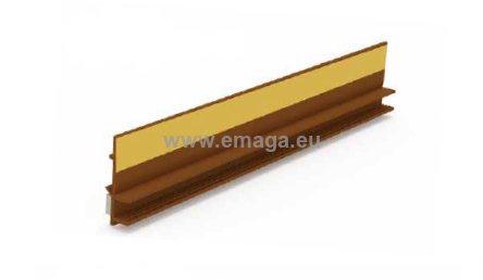 Listwa dylatacyjna PCV do ościeżnic okiennych bez siatki 9mm / 6mm L=2,5m kolor: Złoty Dąb RAL8001 - pakiet 30 sztuk
