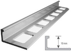 Profil aluminiowy do glazury H=10mm, L=2,5m poler