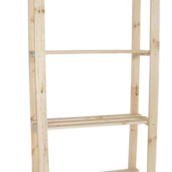 Drewniany regał 4-półkowy