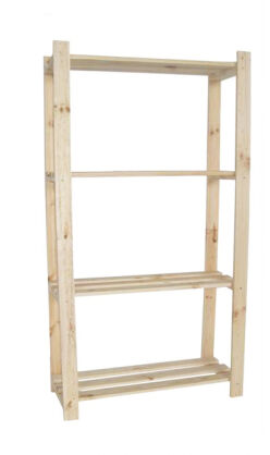 Drewniany regał 4-półkowy