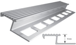 Profil aluminiowy do glazury AL "Z"schodowy H=10mm, L=3m anodowany srebro