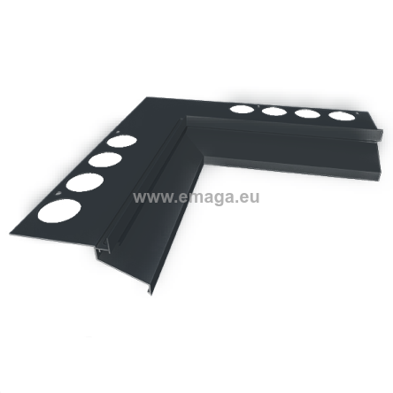 Nw90°DRIP narożnik wewnętrzny do profila DRIP grafit RAL7016