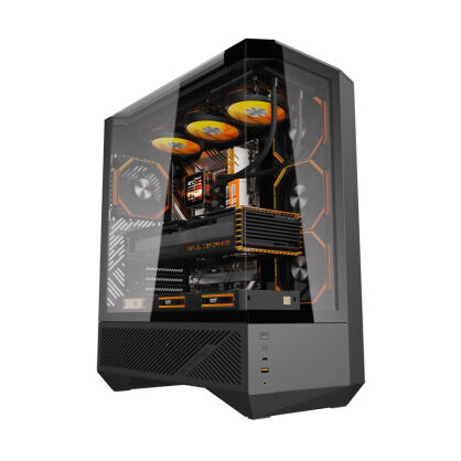 Obudowa komputerowa DARKFLASH DY460 + 4 wentylatory ARGB (czarna)