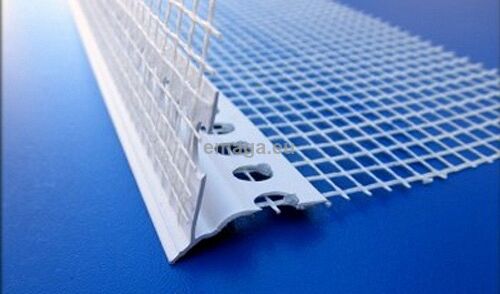 Listwa PCV okapnikowa EKO PLUS podtynkowa z siatką 2.5m pakiet 25szt