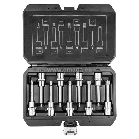 Końcówki Torx na nasadce 100 mm, zestaw 9 szt.
