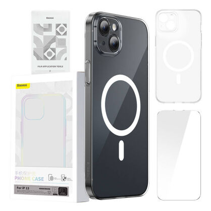 Zestaw ochronny BASEUS Magnetic Crystal Clear iPhone 13