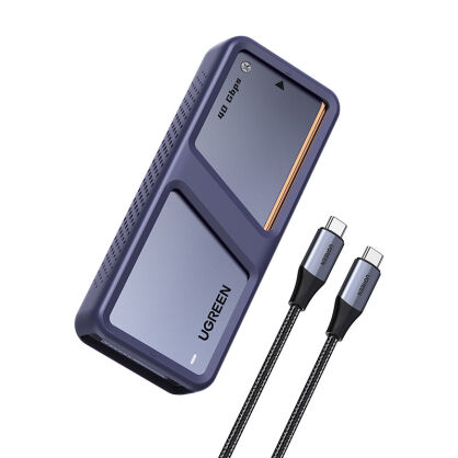Obudowa dysku UGREEN D703 M.2 NVMe USB4 (szara)