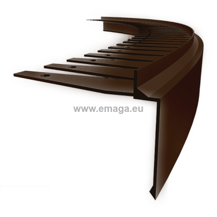 Profil aluminiowy balkonowy łukowy PRIAMY FLEXI 2,5m brąz RAL8028