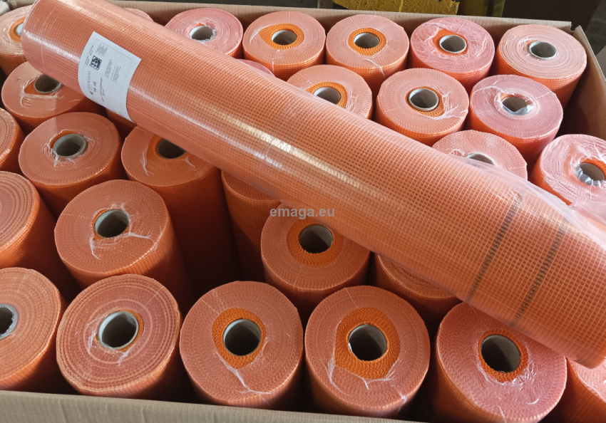 Siatka elewacyjna podtynkowa z włókna szklanego 145g/m2 pomarańczowa - paleta 1650 m2