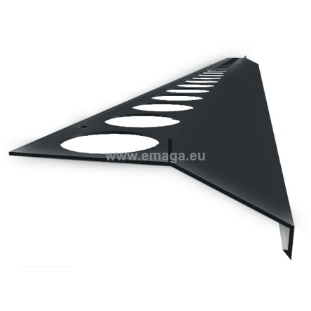 Profil aluminiowy balkonowy prosty MAXI 40mm 2,5m grafit RAL7016