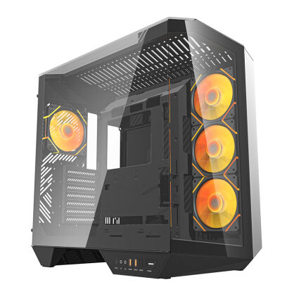 Obudowa komputerowa DARKFLASH DY470 + 4 wentylatory (czarna)
