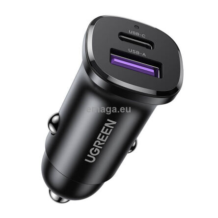 Ładowarka samochodowa UGREEN EC305 30W USB/USB-C (czarna)