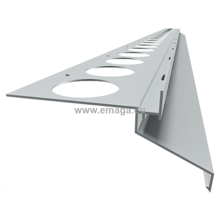Profil aluminiowy balkonowy prosty DRIP 40mm 2,5m srebro
