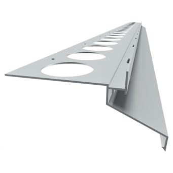 Profil aluminiowy balkonowy prosty DRIP 40mm 2,5m srebro