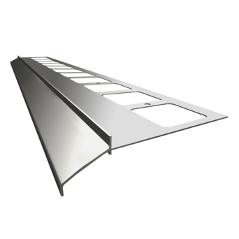 K100 Profil aluminiowy balkonowy 2.0m szary RAL 7037 - listwa balkonowa okapnikowa szara