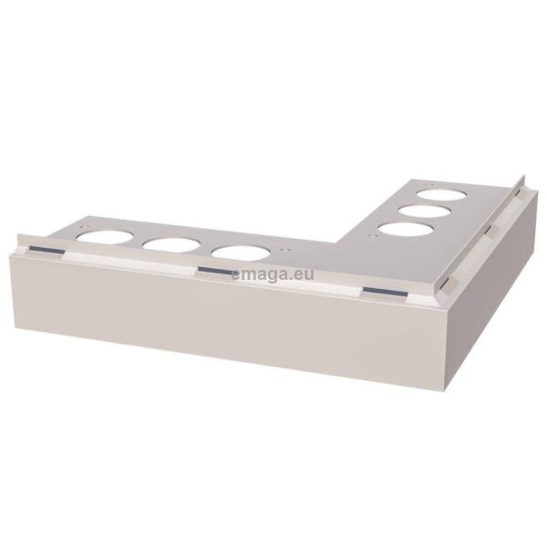 Narożnik zewnętrzny 90° PRIAMY FLEXI STONE z drenażem czyste aluminium