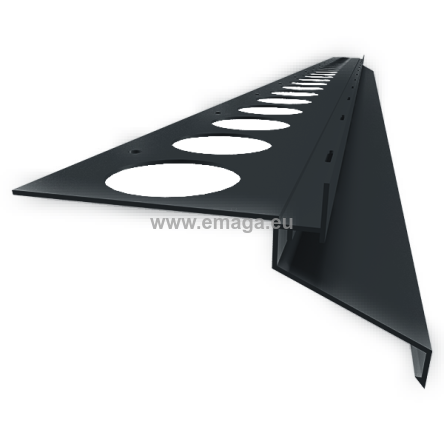 Profil aluminiowy balkonowy prosty DRIP 40mm 2,5m grafit RAL7016