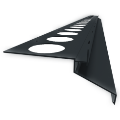 Profil aluminiowy balkonowy prosty DRIP 40mm 2,5m grafit RAL7016