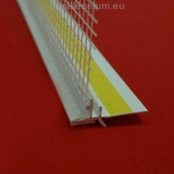 Listwa dylatacyjna MIDI PCV do ościeżnic okiennych z siatką 9mm / 3mm L=2,5m kolor: biały - pakiet 25 sztuk