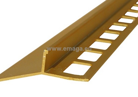 Profil aluminiowy balkonowy 44mm 2,5m - okapnik anodowany złoto