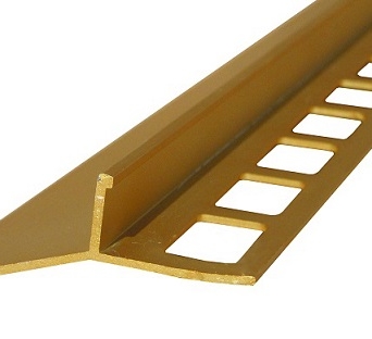 Profil aluminiowy balkonowy 44mm 2,5m - okapnik anodowany złoto