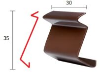 Łącznik balkonowy do profila B100 grafit RAL7016 - 2
