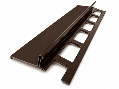 Profil aluminiowy balkonowy okapnikowy 44mm 2,5 m brąz lakierowany
