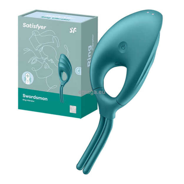 Pierścień wibrujący SATISFYER Swordsman (zielony)