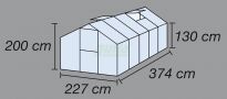 Szklarnia aluminiowa 2,30 x 3,73m Gutta Gartentec F5 z poliwęglanu 6mm - 4