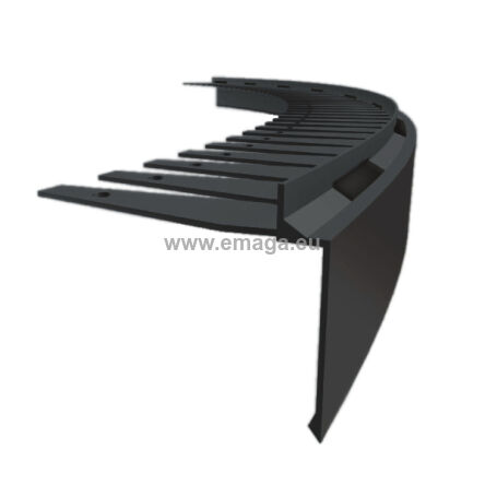 Profil aluminiowy okapowy łukowy PRIAMY FLEXI STONE z drenażem 2,5 m antracyt RAL7016