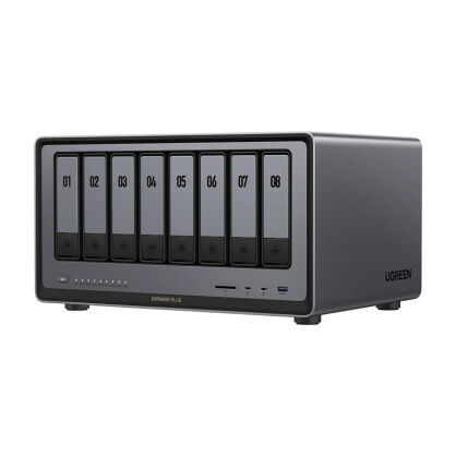 Serwer plików NAS Ugreen DXP8800 Plus, 8-dyskowy, Intel i5-1235U, 8GB DDR5, 2x 10GbE, 8K HDMI, SD 4.0