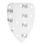 Papier ścierny na rzep delta 140 x 140 x 80 mm, K40, 5 szt., z otworami - 4