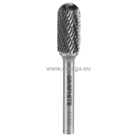 Frez do metalu HM, typ C (walcowy zaokrąglony), 12 x 25 mm, trzpień 6 x 45 mm
