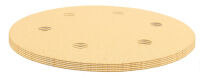 Papier ścierny na rzep 225 mm, K120, 5 szt., z 6 otworami do szlifierki 59G264, 59G265 - 4