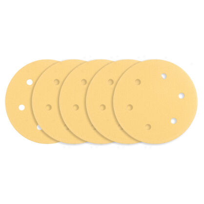Papier ścierny na rzep 225 mm, K120, 5 szt., z 6 otworami do szlifierki 59G264, 59G265