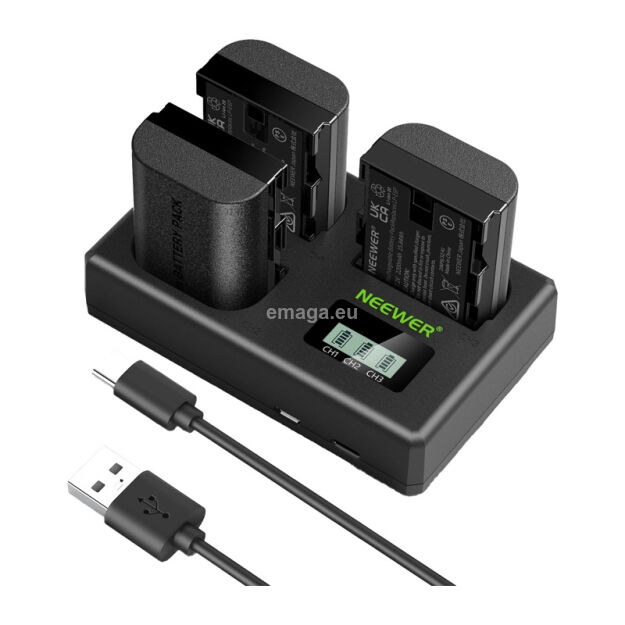 Zestaw 3 sztuk baterii zamiennych do aparatów Canon NEEWER LP-E6NH