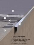 K301 Profil aluminiowy balkonowy 2.0m szary RAL 7037 - listwa balkonowa okapnikowa szara - 4