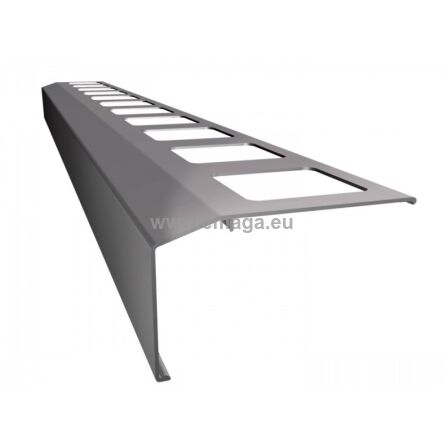  K301 Profil aluminiowy balkonowy 2.0m szary RAL 7037 - listwa balkonowa okapnikowa szara