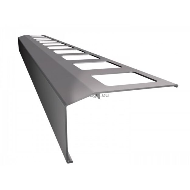  K301 Profil aluminiowy balkonowy 2.0m szary RAL 7037 - listwa balkonowa okapnikowa szara