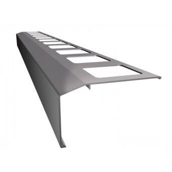  K301 Profil aluminiowy balkonowy 2.0m szary RAL 7037 - listwa balkonowa okapnikowa szara