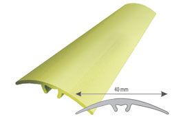 Listwa budowlana mosiężna progowa z kołkiem 40mm L=2,5m kolor: poler