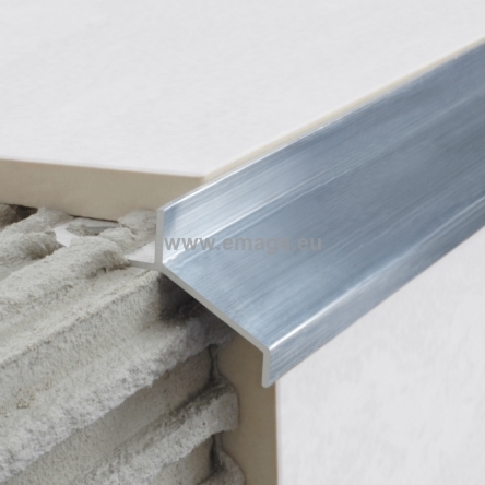 Profil aluminiowy balkonowy 35mm 2,5m - okapnik anodowany srebro pak. 5szt.