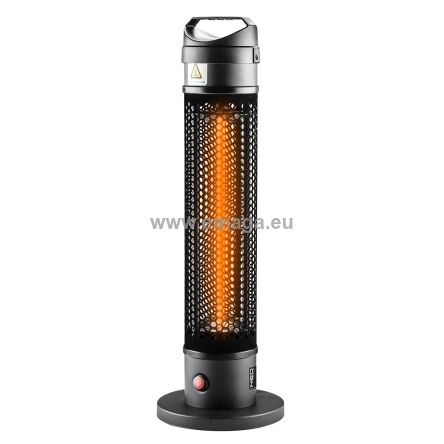 Promiennik stojący 1000W, IP44, element grzejny carbon fiber lamp