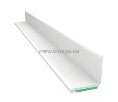 Kątownik biały z pianką samoprzylepną jednostronny 15x35mm L=50mb