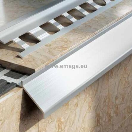 Profil aluminiowy balkonowy naturalny 34mm 2,5m - okapnik w kolorze naturalnym 10szt.