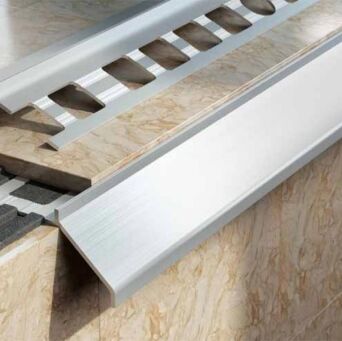 Profil aluminiowy balkonowy naturalny 34mm 2,5m - okapnik w kolorze naturalnym 10szt.