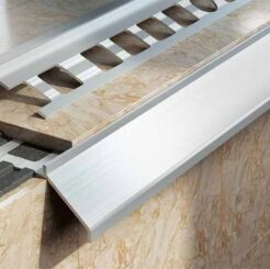 Profil aluminiowy balkonowy naturalny 34mm 2,5m - okapnik w kolorze naturalnym 10szt.