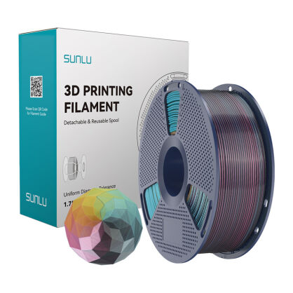 Filament SUNLU PLA+ Silk Forth-Color 1.75mm 1kg (czerwono-żółto-zielono-czarny)