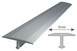 Profil aluminiowy do glazury AL "T" 18mm średnia L=2,5m anodowany srebro