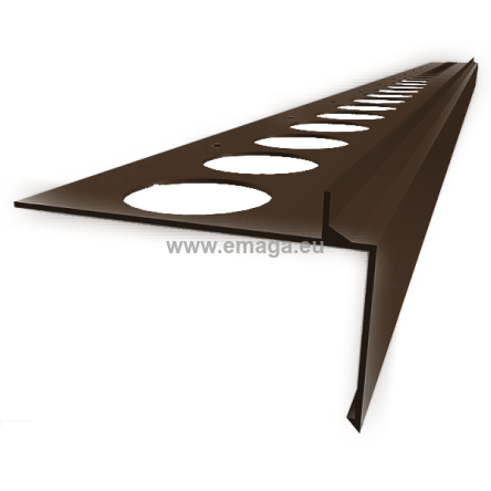 Profil aluminiowy balkonowy prosty PRIAMY 2,5m brąz RAL8028